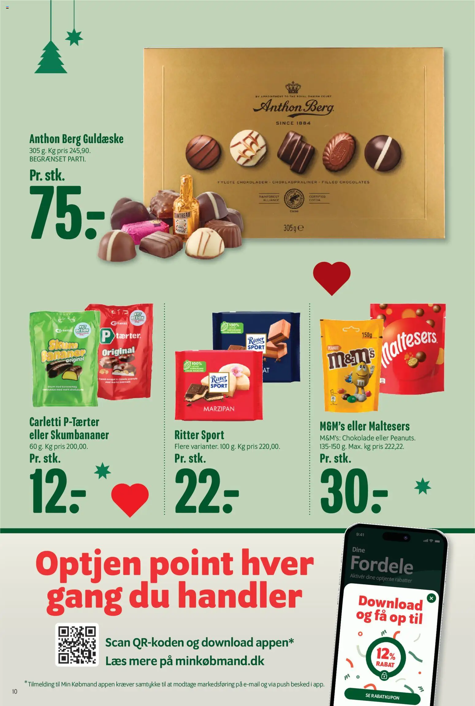 Min Købmand tilbudsavis – gyldig fra 12.12.2025 | Side: 14 | Produkter: Chokolade, Bananer, Skumbananer, Nougat