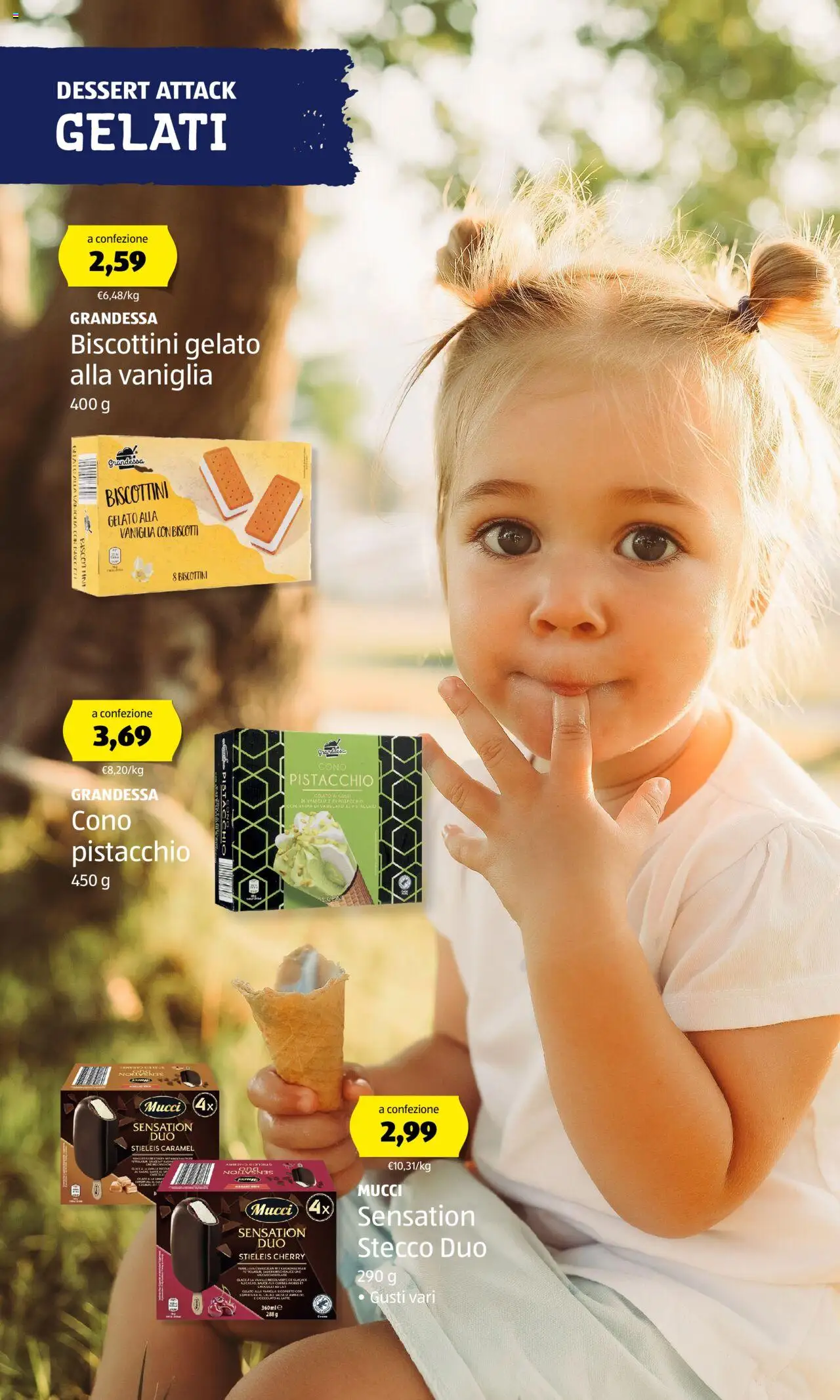 Volantino Aldi del 02.06.2025 | Pagina: 45 | Prodotti: Cioccolato, Biscotti, Gelato, Latte