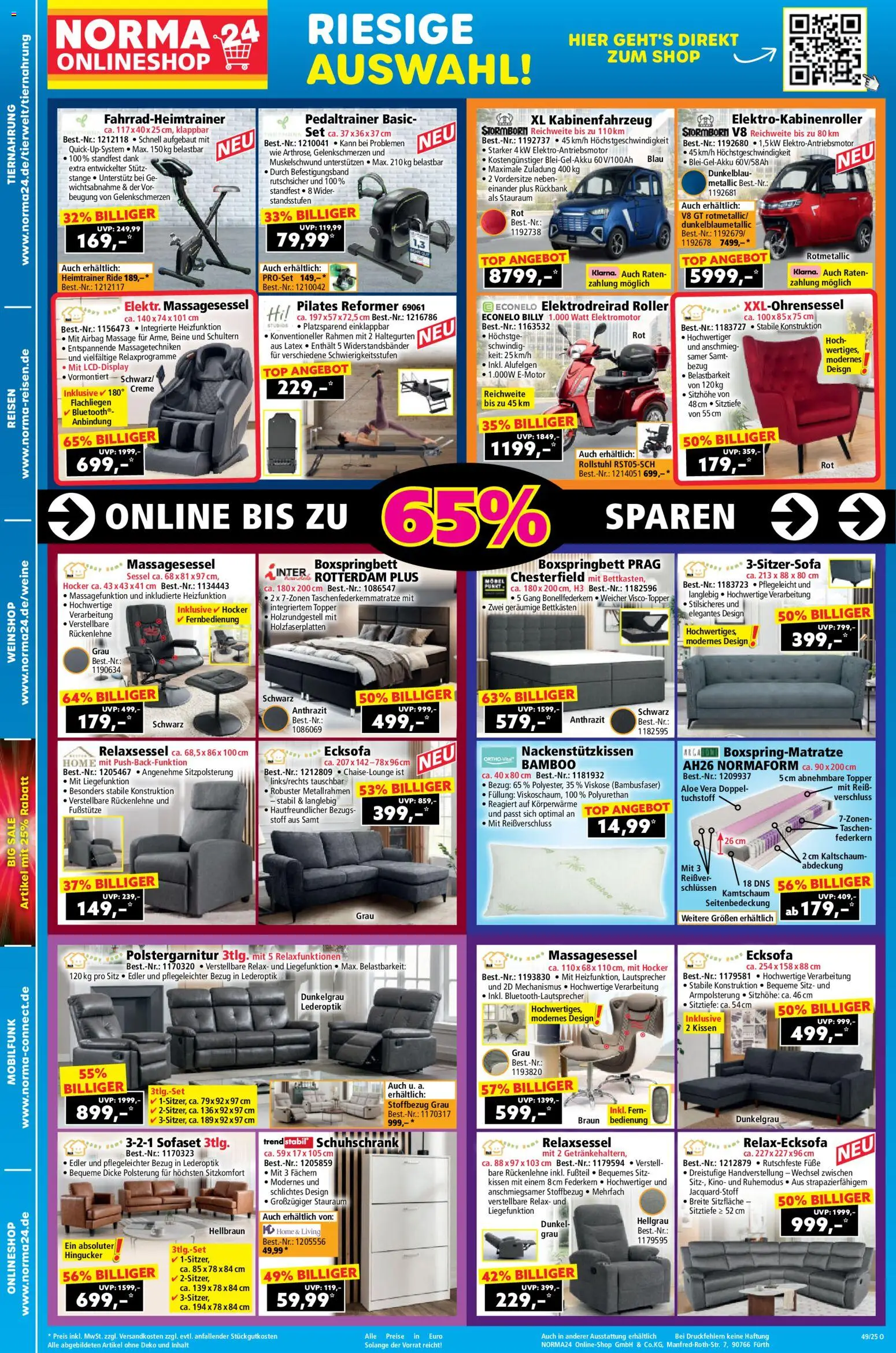 Norma - Cyber Week – gültig ab 01.12.2025 | Seite: 20 | Produkte: Ecksofa, Boxspringbett, Topper, Creme