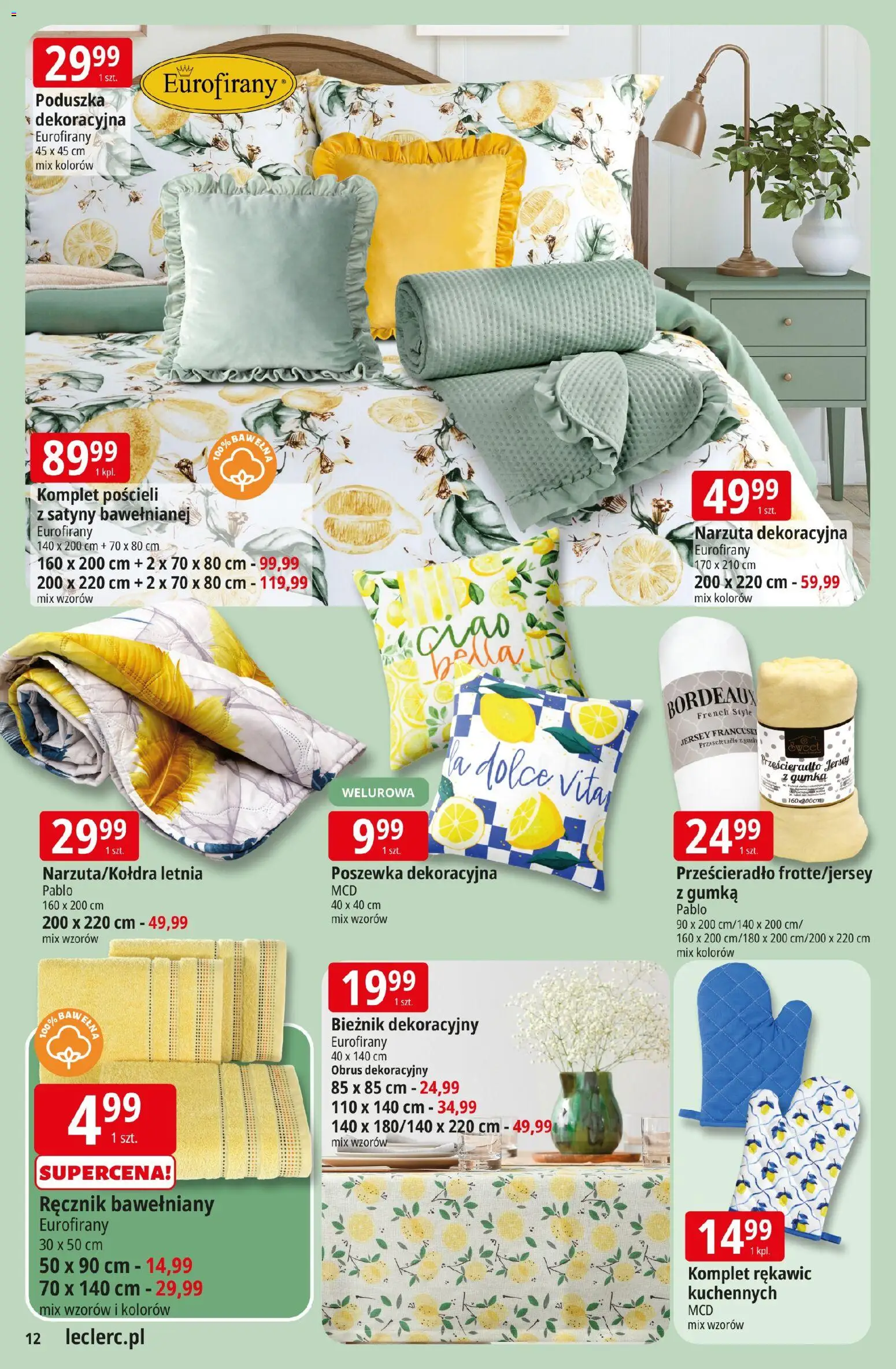 E.Leclerc gazetka - Elbląg od 21.04.2026 | Strona: 12 | Produkty: Poduszka
