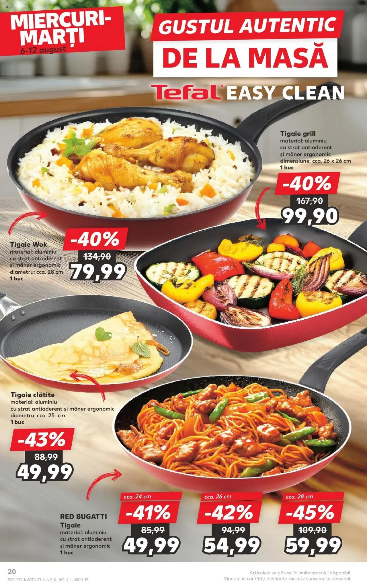 Catalog Kaufland - Galați – valabil de la 06.08.2025 | Pagină: 20 | Produse: Tigaie, Mâner, Masă, Clătite