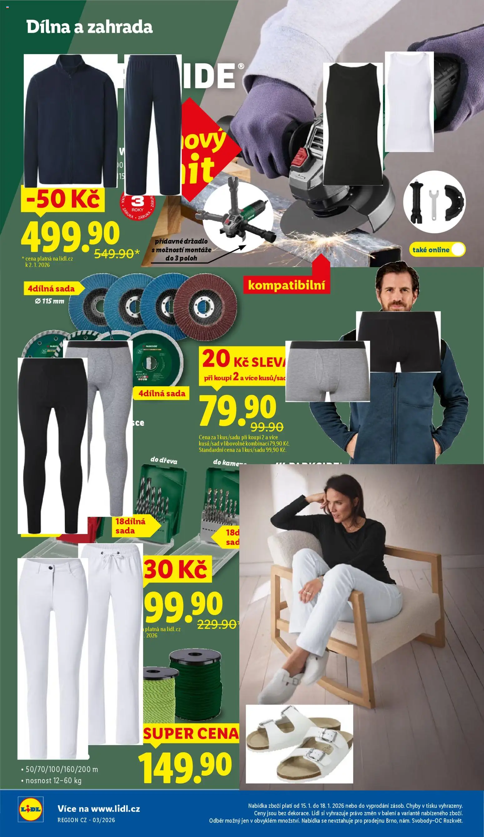 Lidl leták - Spotřební zboží od 12.01.2026 | Strana: 26 | Produkty: Kalhoty, Zahrada, Oblečení