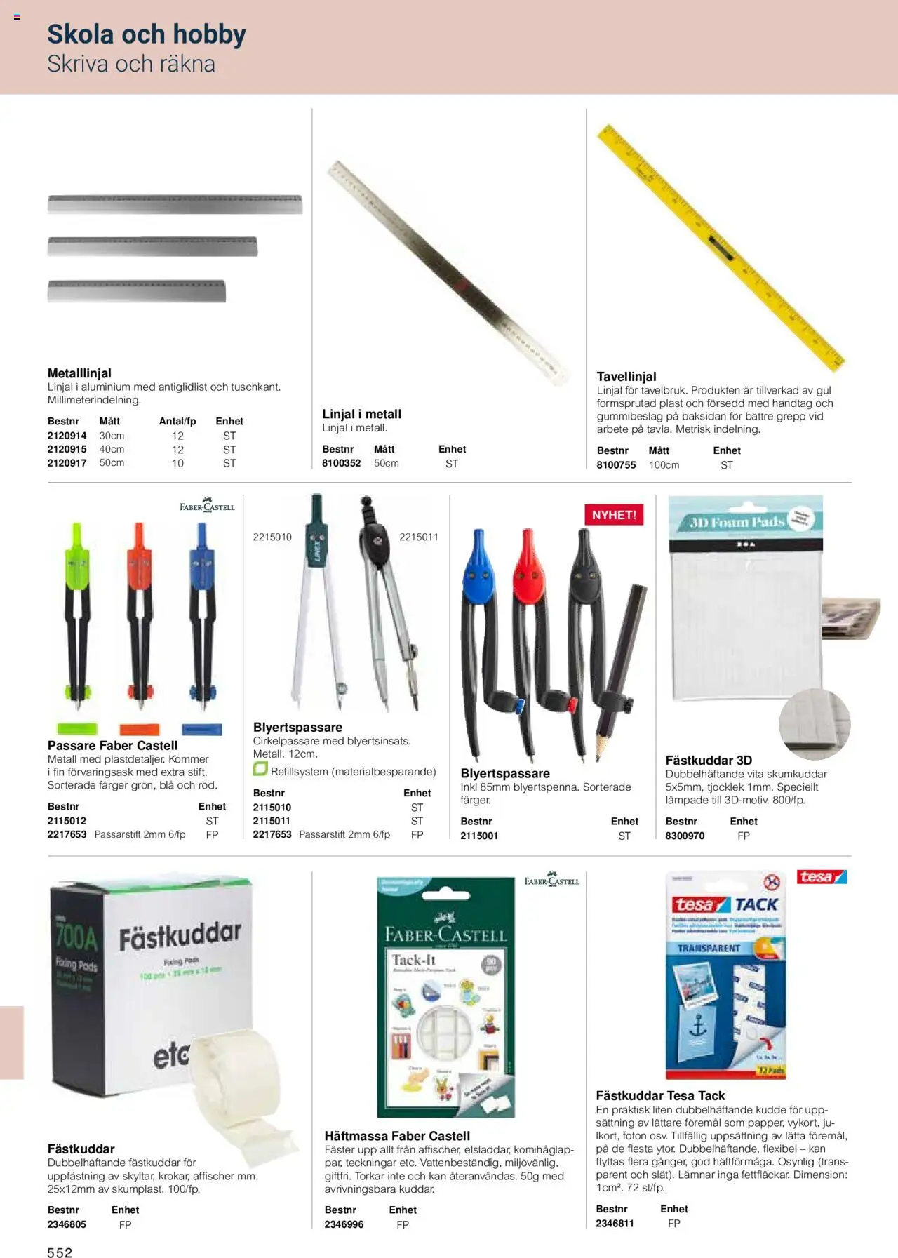 Office Depot reklamblad aktuell från 15.02.2024 | Sida: 554 | Produkter: Linjal, Kudde, Pads