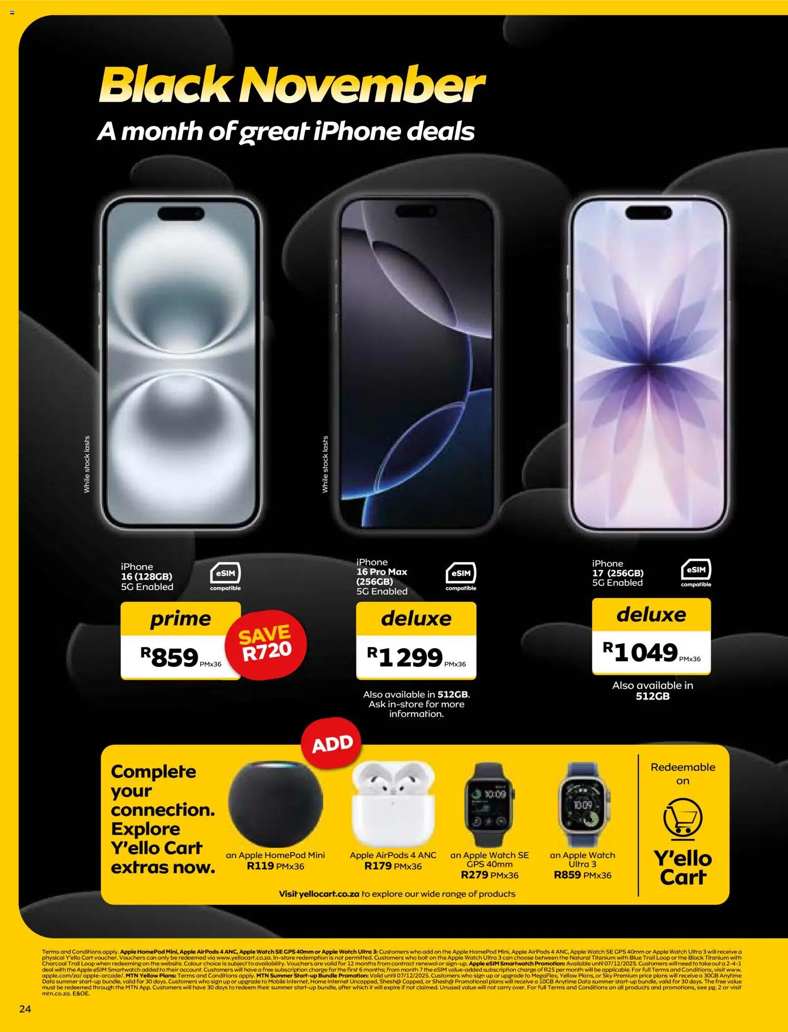 New MTN catalogue – valid from 07.11.2025 | Page: 24 | Products: Data, Watch, Smartwatch, Stock