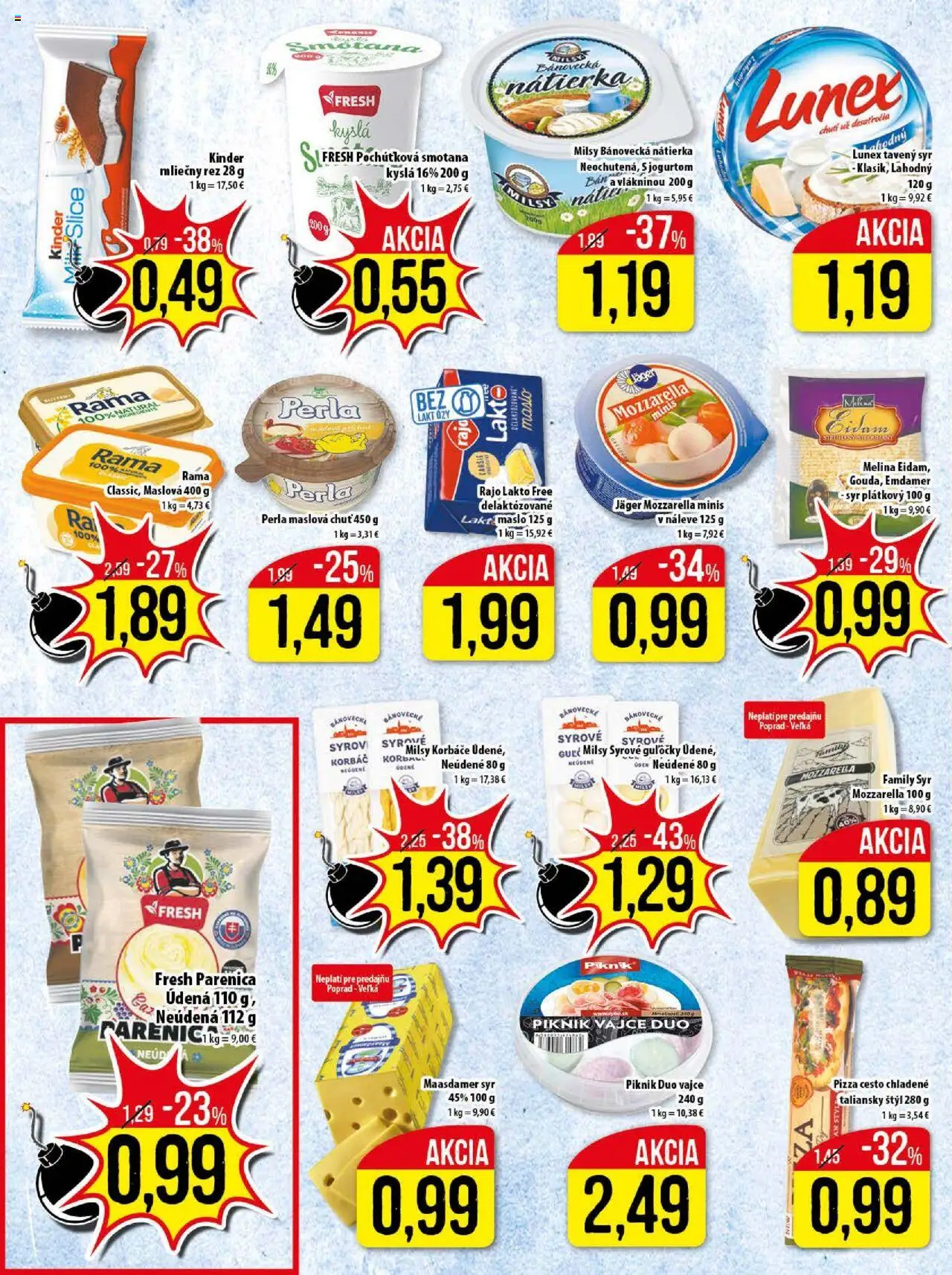 Nové Klas akcie – leták je platný od 16.09.2025 | Strana: 8 | Produkty: Maslo, Syr, Smotana, Kinder
