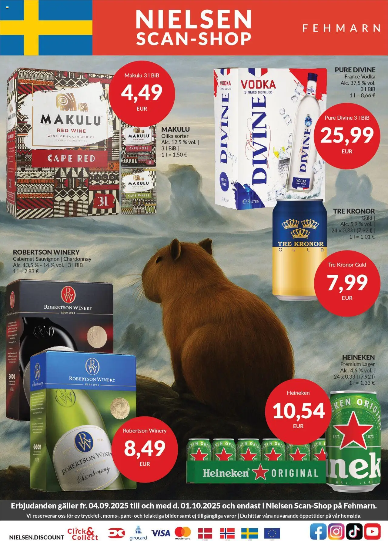 Nielsen Discount tilbudsavis – gyldig fra 04.09.2025 | Side: 1 | Produkter: Vodka