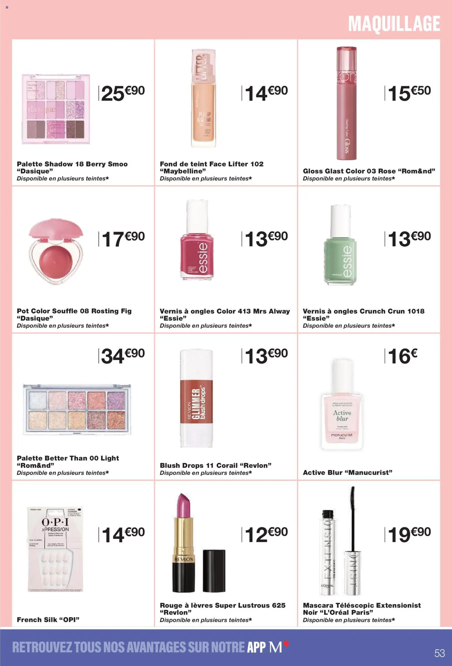 {H1} | Page: 53 | Produits: Maquillage, Blush, Mascara, Rouge à lèvres