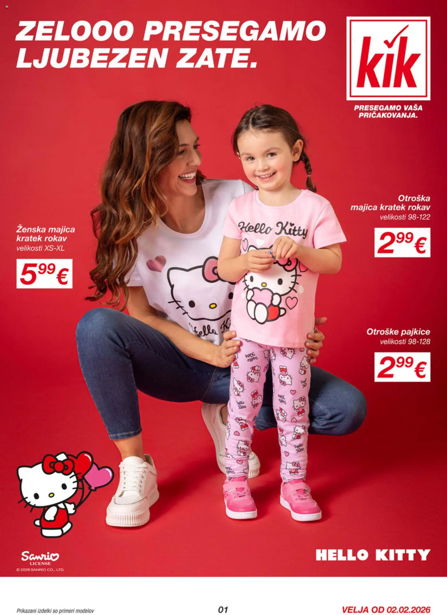 Novi Kik katalog ponudbe – veljaven od 02.02.2026 | Stran: 1 | Izdelki: Pajkice, Majica