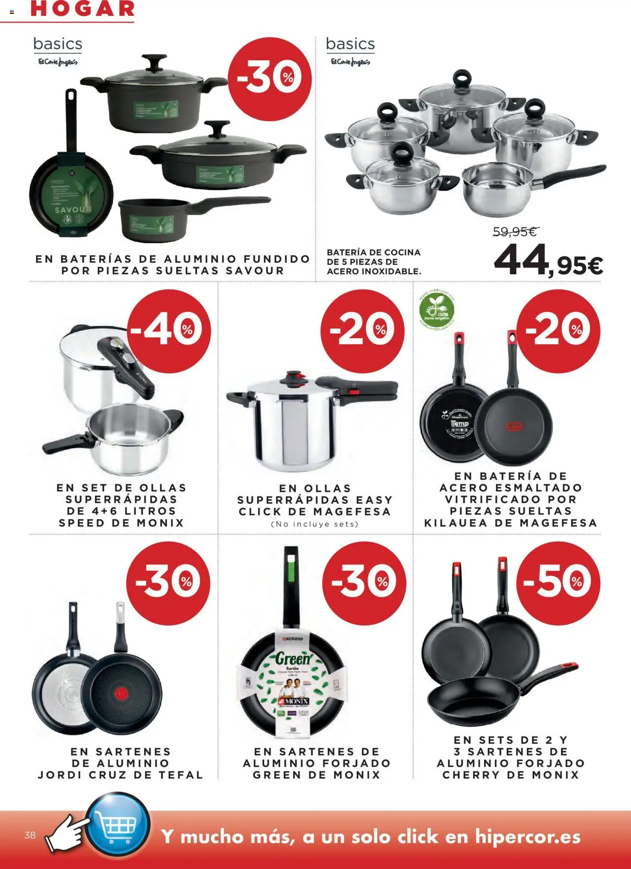 Hipercor catálogo │ válido desde el 05.06.2025 | Página: 44 | Productos: Pan, Cocina, Batería