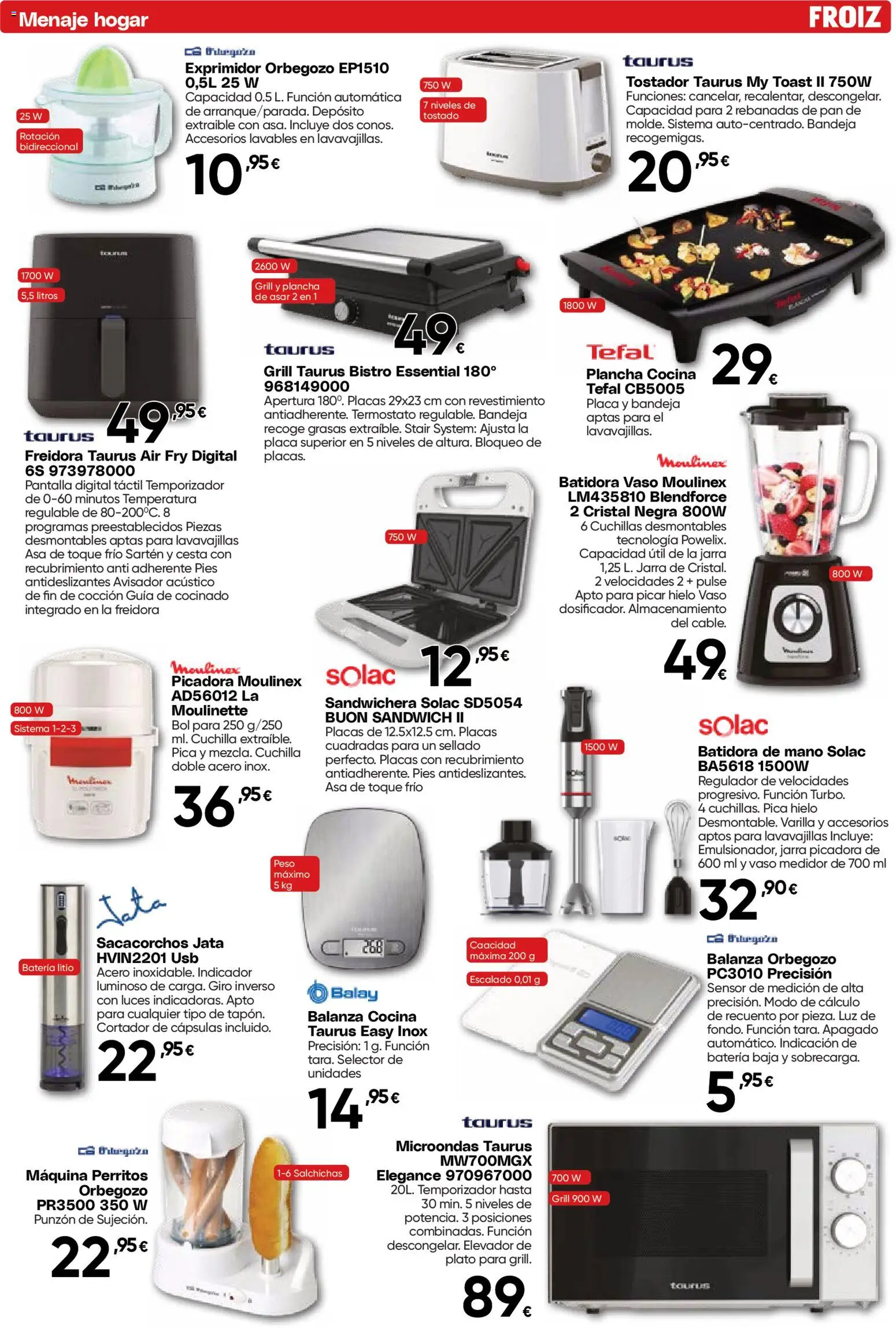 Froiz - Folleto Hiper │ válido desde el 25.02.2026 | Página: 7 | Productos: Ηλεκτρονικα ειδη, Cocina, Plancha, Exprimidor