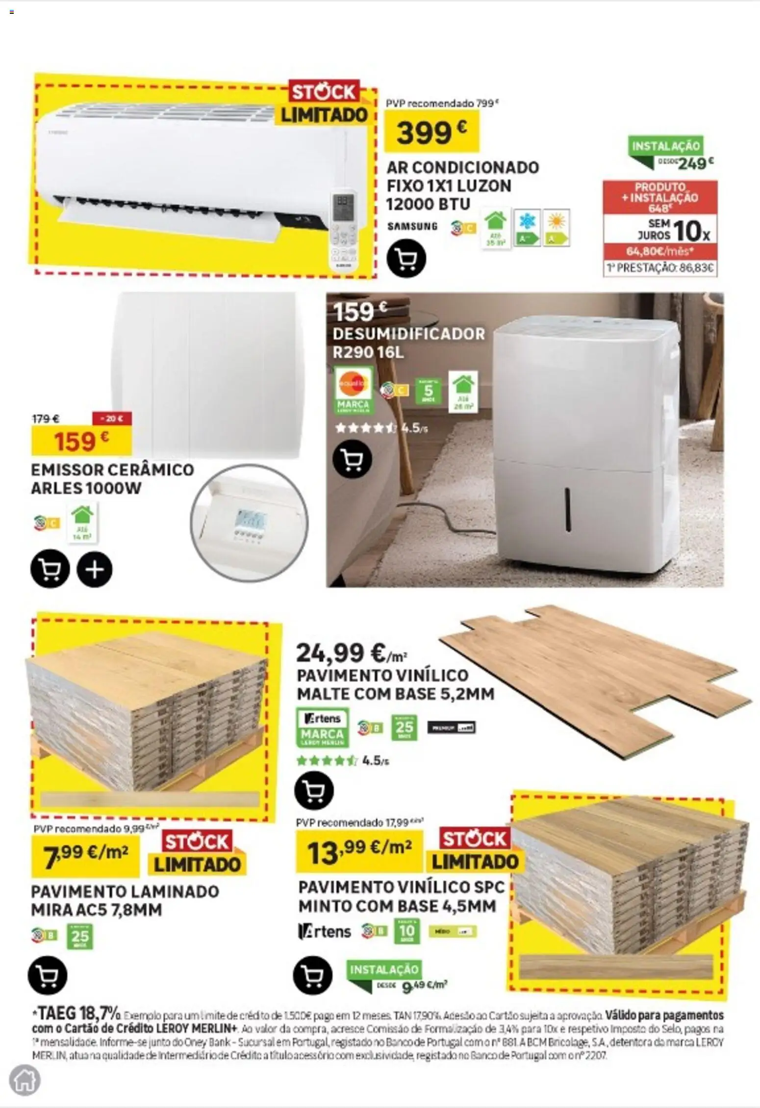 Leroy Merlin Portugal Continental │ válido de 13.11.2025 | Página: 3 | Produtos: Ar condicionado, Banco, Base, Desumidificador