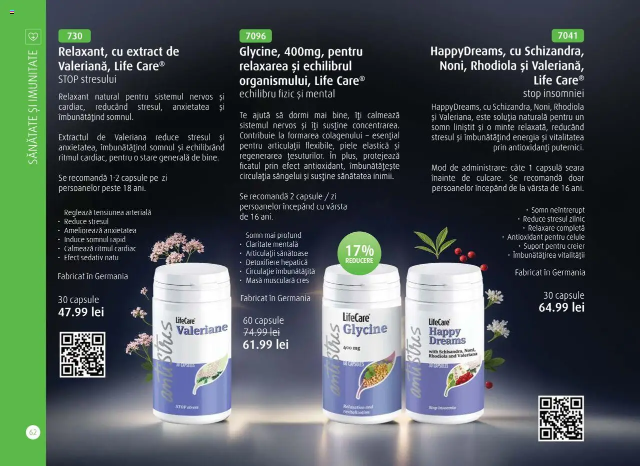 Noul catalog Life Care – valabil de la 01.10.2025 | Pagină: 64 | Produse: Masă, Pește