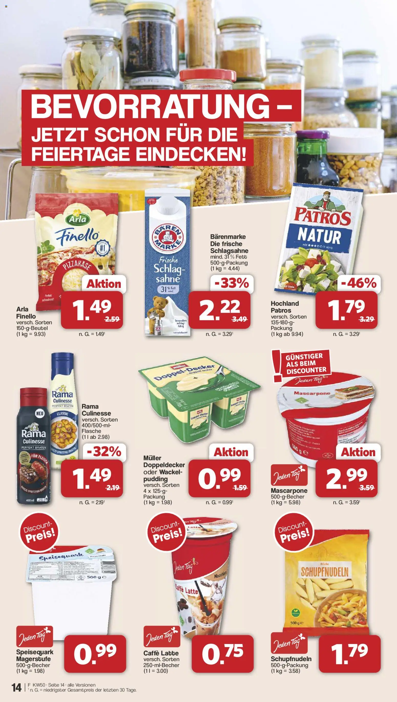 Famila Nordwest Prospekt 	 – gültig ab 08.12.2025 | Seite: 15 | Produkte: Schlagsahne, Patros, Sahne, Fleisch