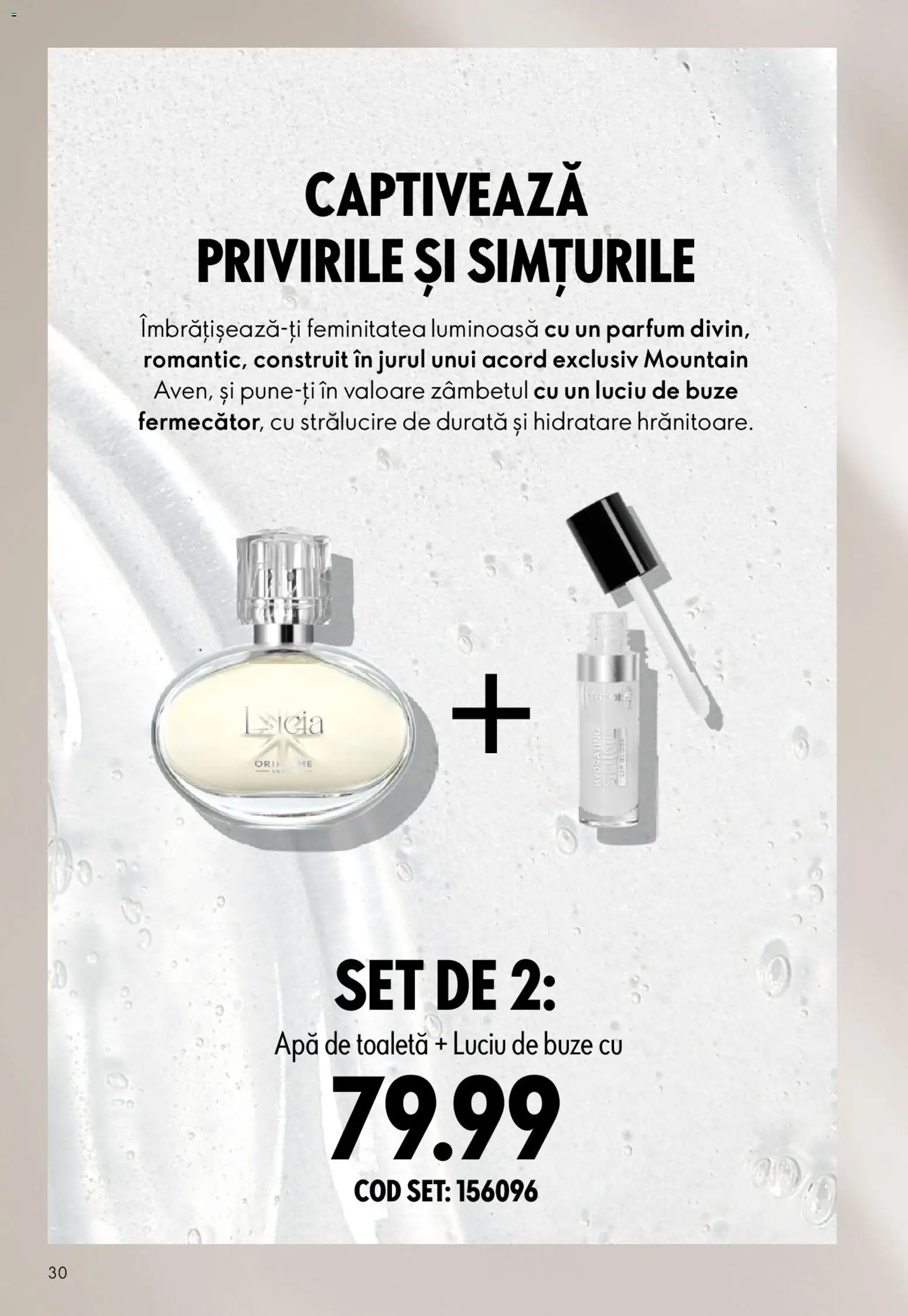 Noul catalog Oriflame – valabil de la 27.05.2026 | Pagină: 30 | Produse: Parfum, Apă de toaletă, Luciu de buze, Apă