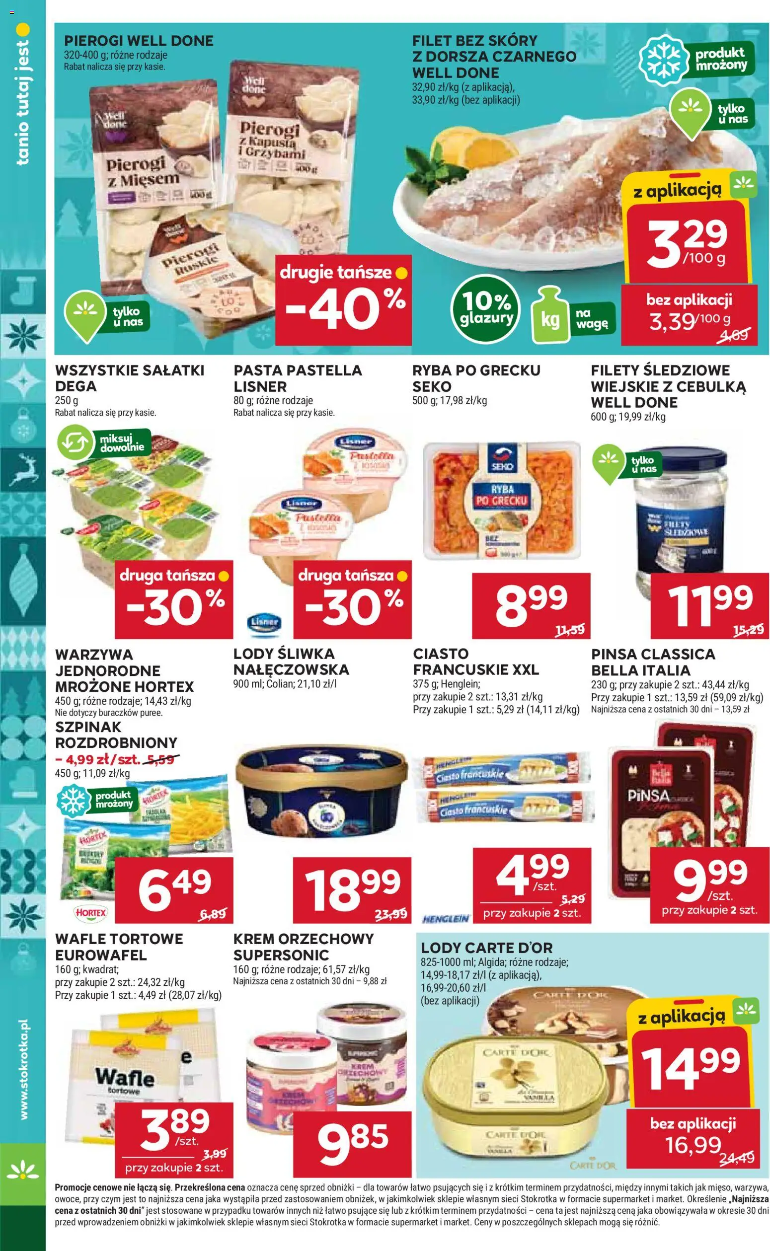 Stokrotka Gazetka od 11.12.2025 | Strona: 32 | Produkty: Krem orzechowy, Wafle tortowe, Ryba po grecku, Lody