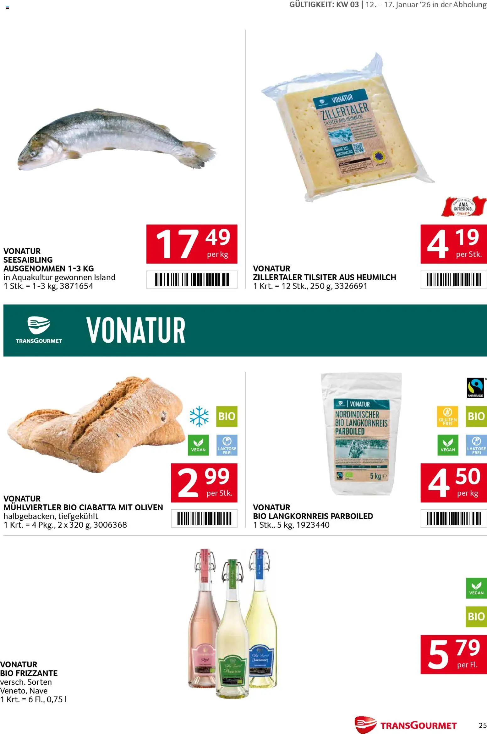 Transgourmet Flugblatt gültig ab 12.01.2026 | Seite: 22 | Produkte: Szeder