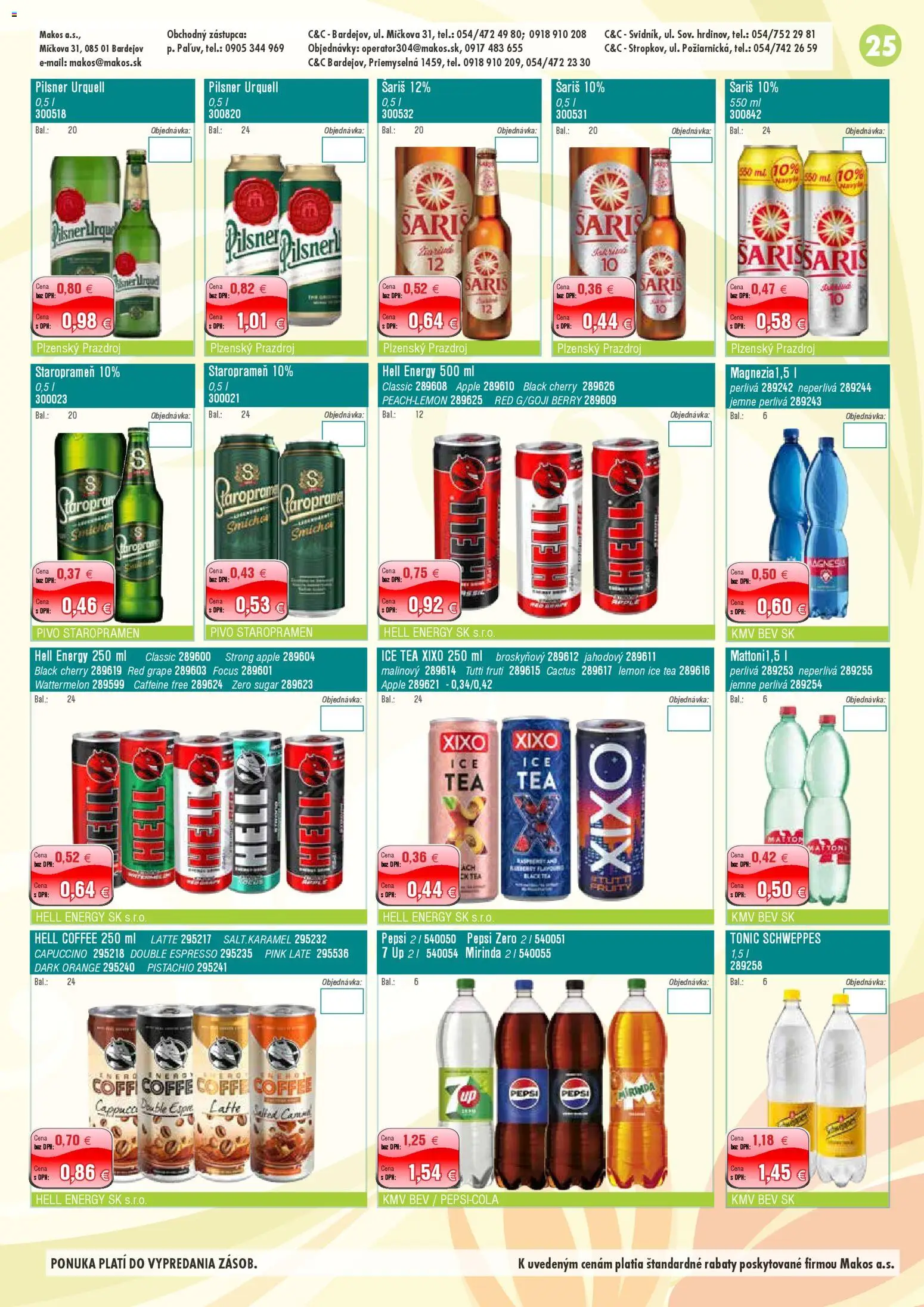 Nové Makos akcie – leták je platný od 05.01.2026 | Strana: 25 | Produkty: Apple, Šariš, Staropramen, Mattoni