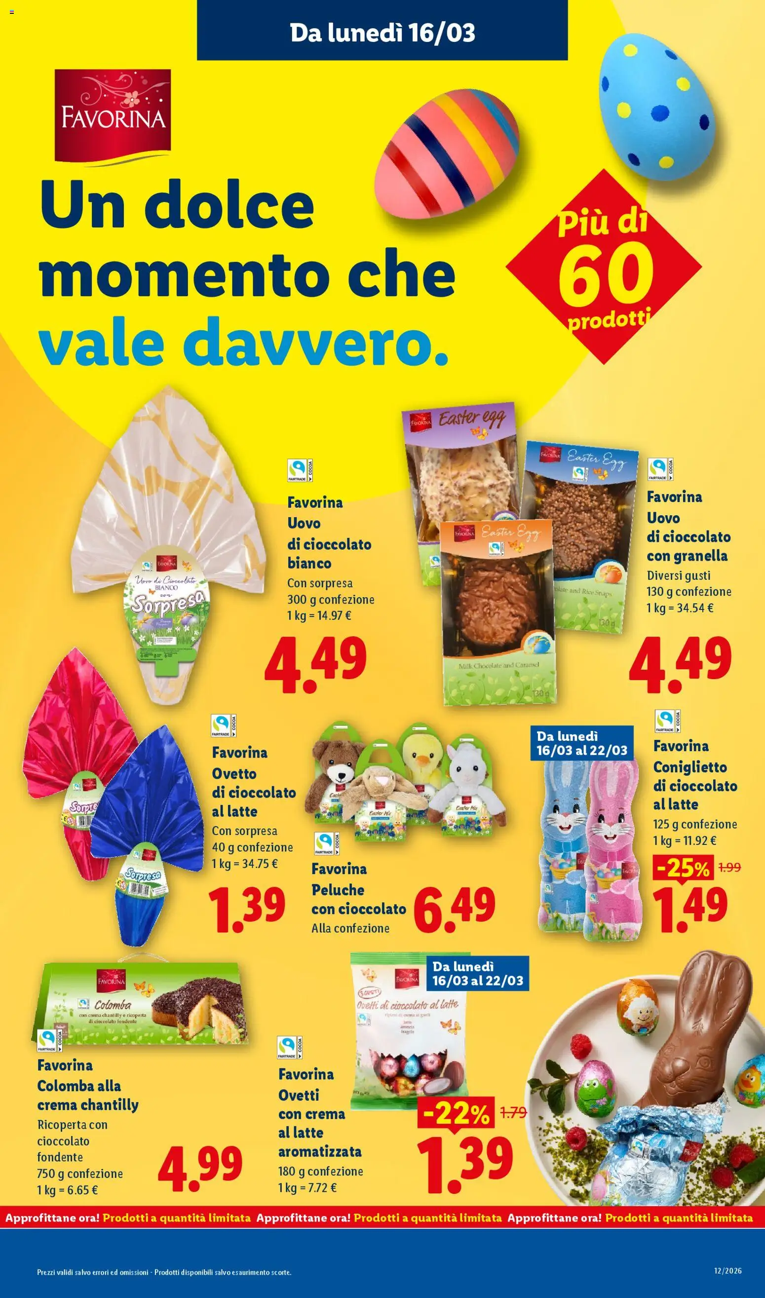 Volantino Lidl del 16.03.2026 | Pagina: 16 | Prodotti: Crema, Peluche, Cioccolato, Latte