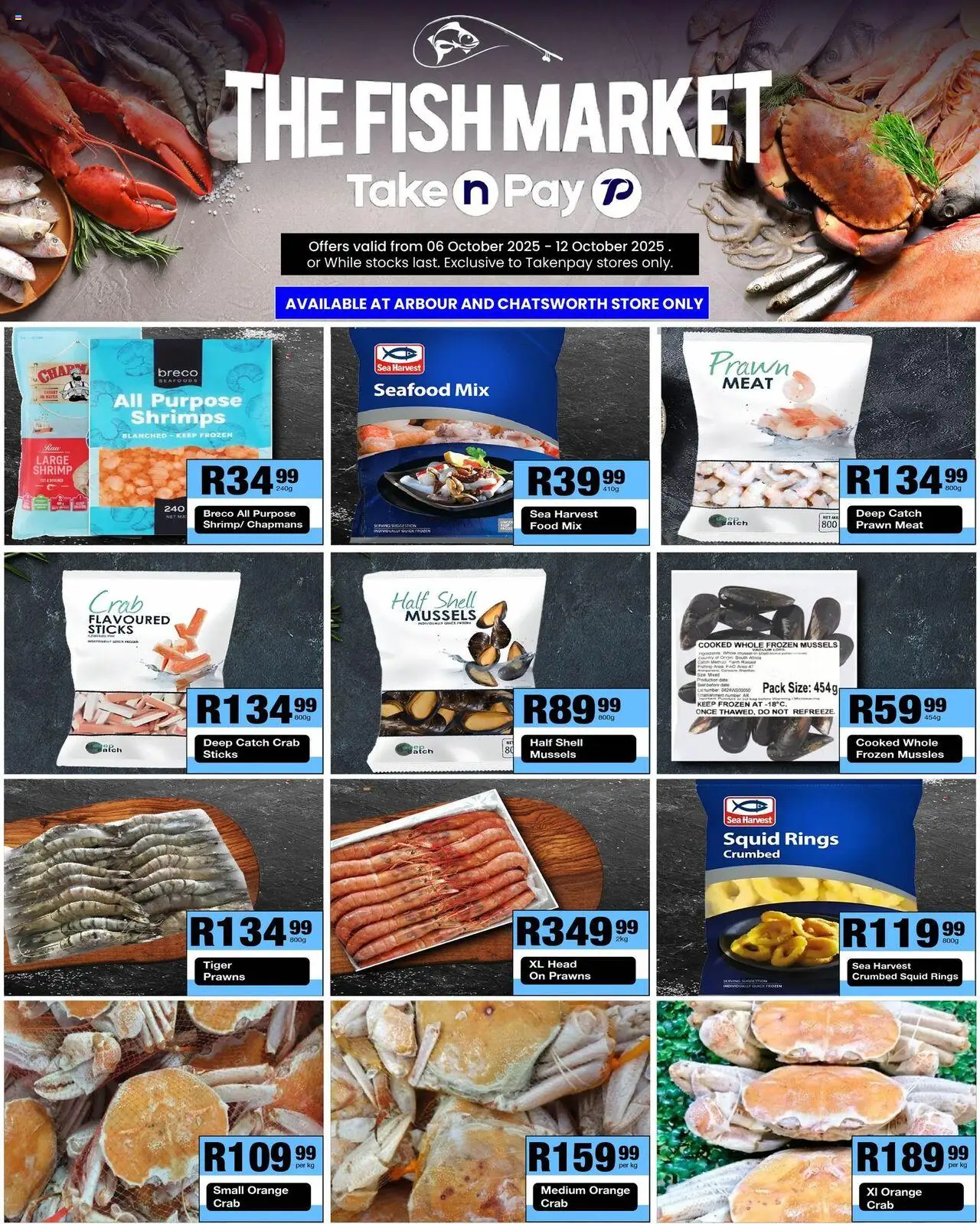 New Take n Pay catalogue – valid from 06.10.2025 | Page: 15 | Products: Fish, Water, Seafood