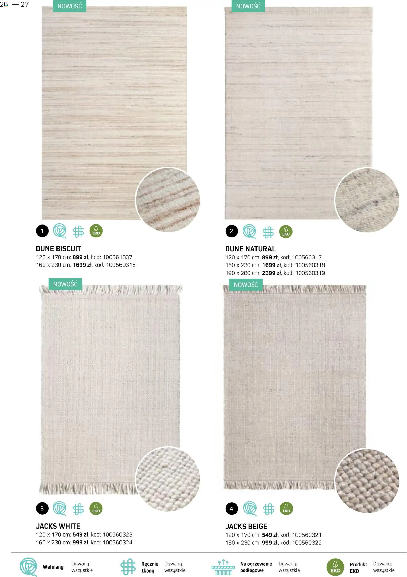 Komfort gazetka - Katalog dywanów od 17.03.2026 | Strona: 26 | Produkty: Dywany