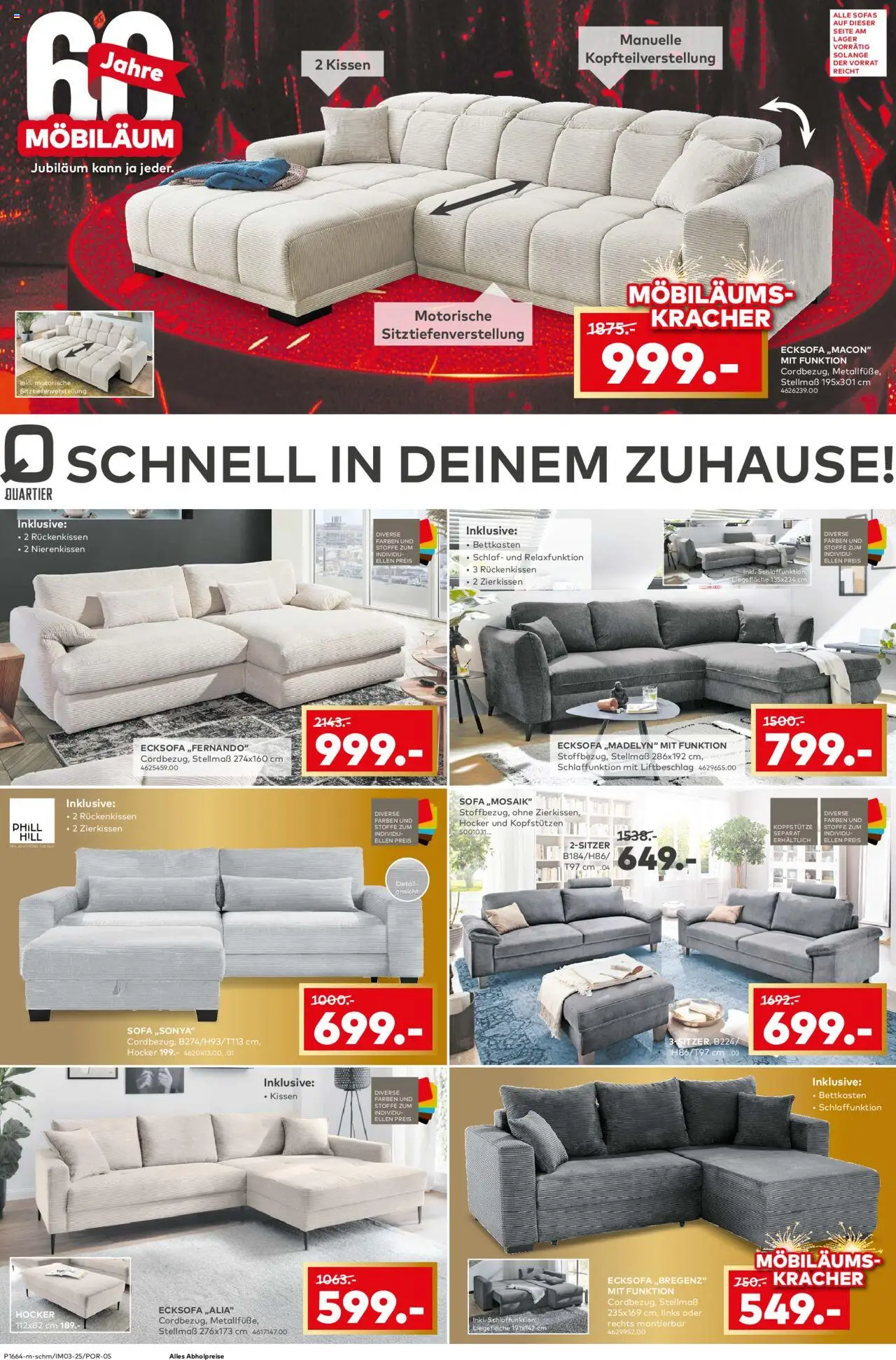 Porta! Prospekt 	 – gültig ab 19.10.2025 | Seite: 3 | Produkte: Hocker, Ecksofa, Kissen, Sofa