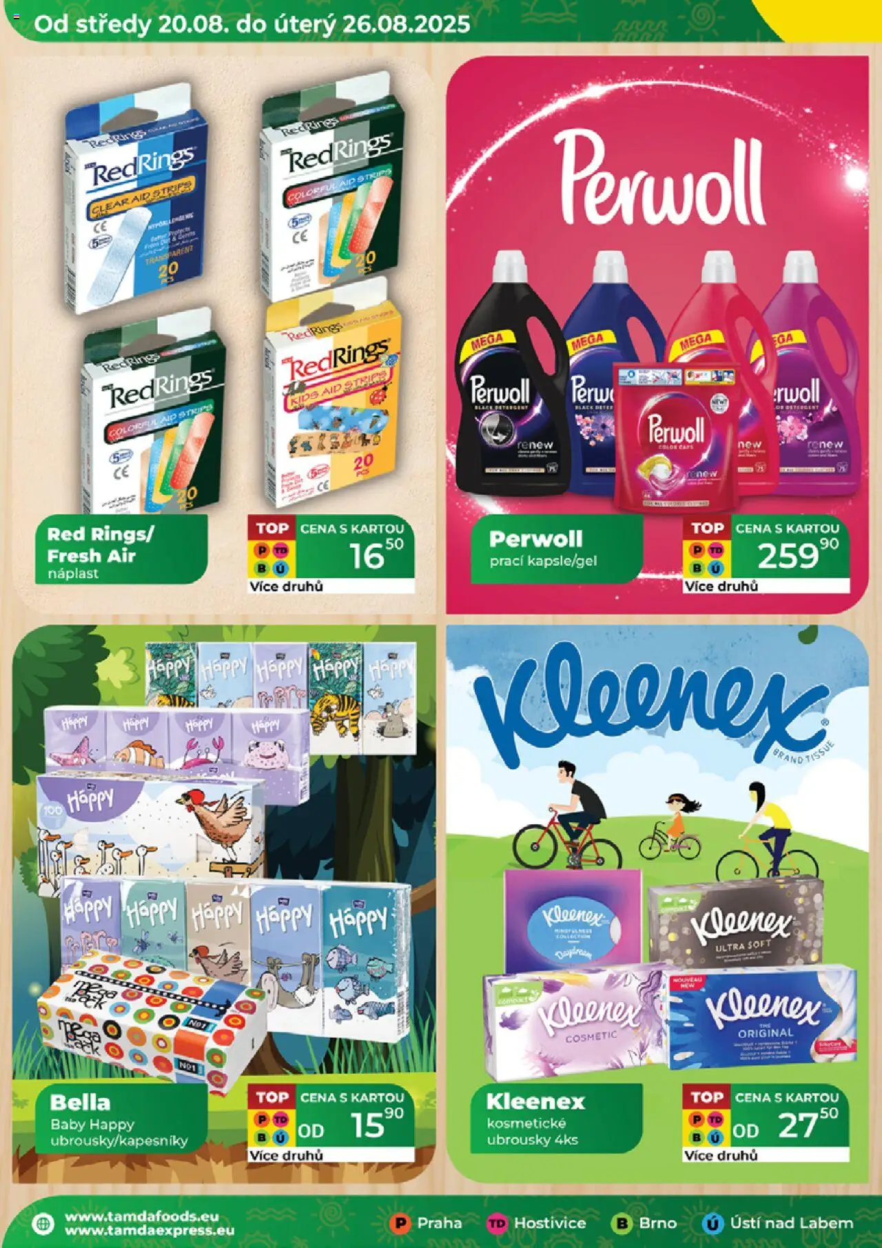 Tamda Foods leták od 20.08.2025 | Strana: 20 | Produkty: Náplast, Ubrousky, Perwoll