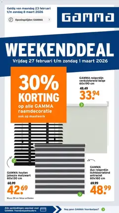 GAMMA - Weekend - Voorbeeld van een folder van GAMMA, geldig van 23.02.2026