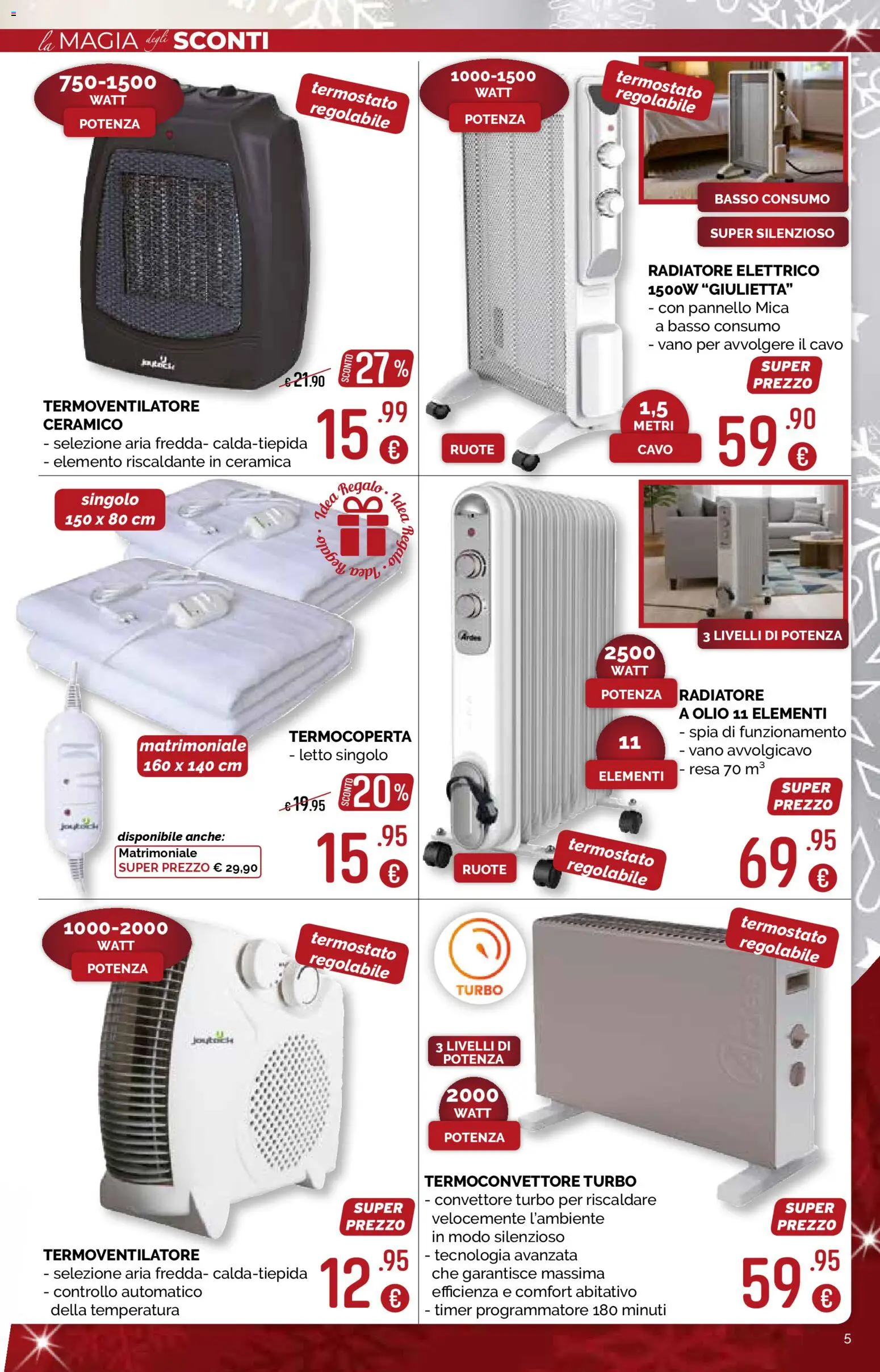 Volantino La Prealpina del 28.11.2025 | Pagina: 5 | Prodotti: Olio, Cavo, Letto