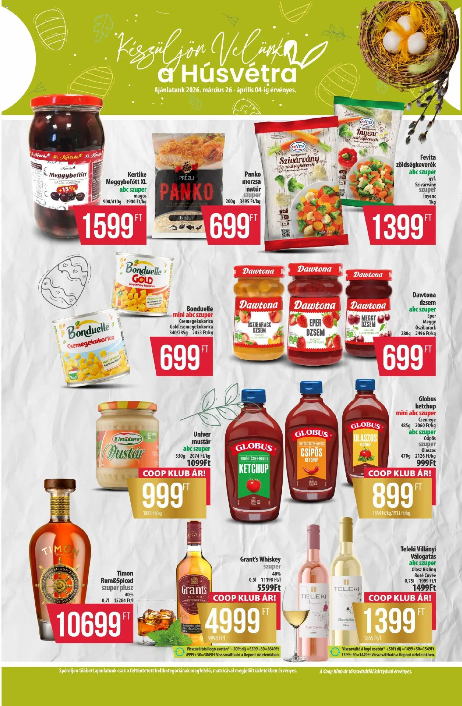 COOP akciós ujság - amely érvényes a következő dátumtól: 26.03.2026 | Oldal: 5 | Termékek: Meggybefőtt, Dzsem, Eper, Ketchup