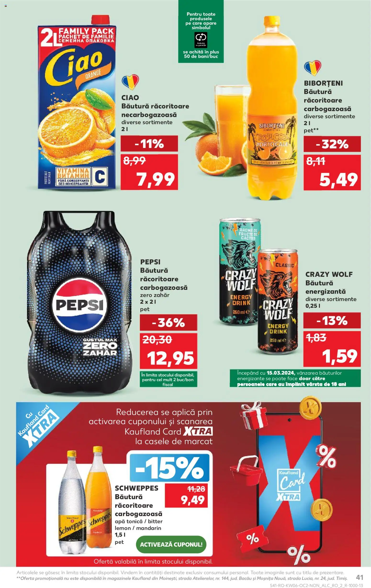 Kaufland RO akciós ujság - amely érvényes a következő dátumtól: 04.02.2026 | Oldal: 41 | Termékek: Pepsi, Mandarin