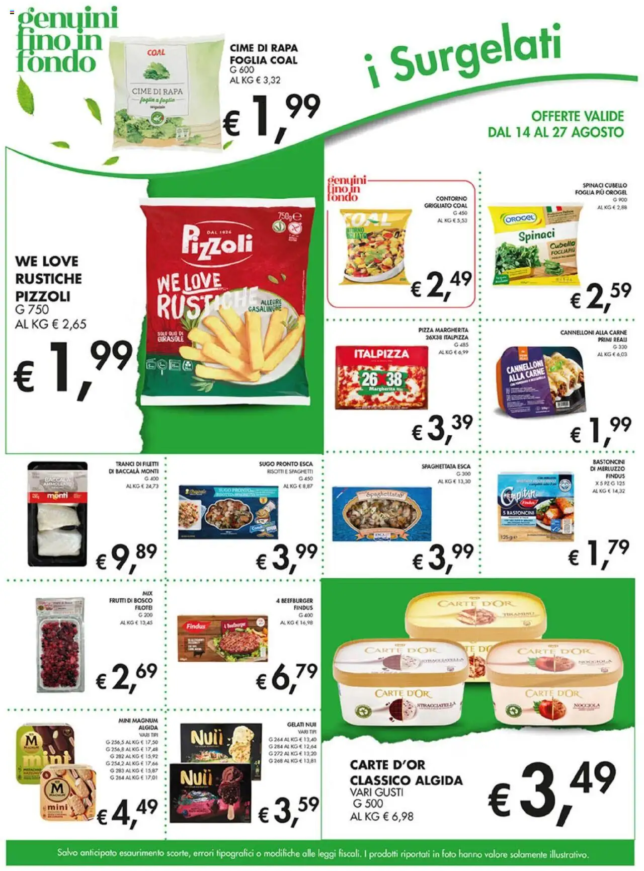 Volantino Coal del 14.08.2025 | Pagina: 8 | Prodotti: Pizza, Tè, Merluzzo, Spinaci