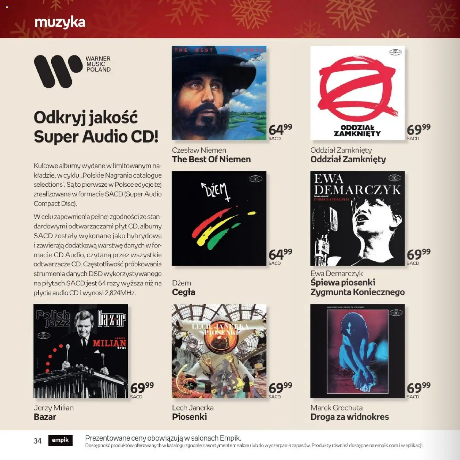 Empik promocje - Xmas Muzyka od 26.11.2025 | Strona: 34 | Produkty: Audio, Dżem