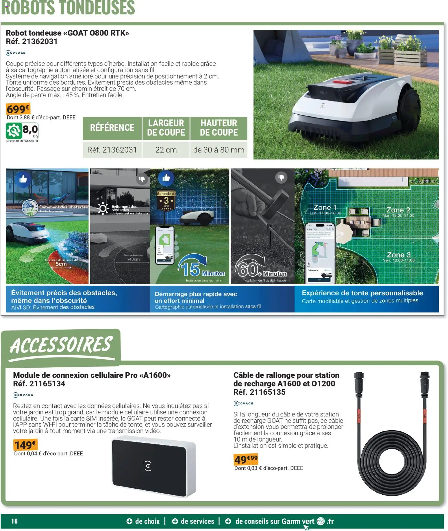 {H1} | Page: 16 | Produits: Câble, Robot, Navigation, Tondeuse