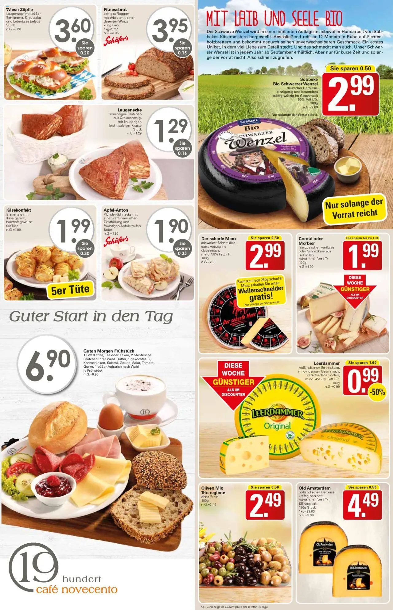 WEZ Prospekt – gültig ab 08.09.2025 | Seite: 6 | Produkte: Käse, Ofenfrische, Tee, Leberkase