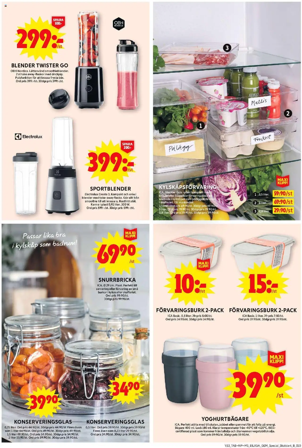 ICA Maxi reklamblad aktuell från 11.08.2025 | Sida: 24 | Produkter: Låda, Blender, Kylskåp