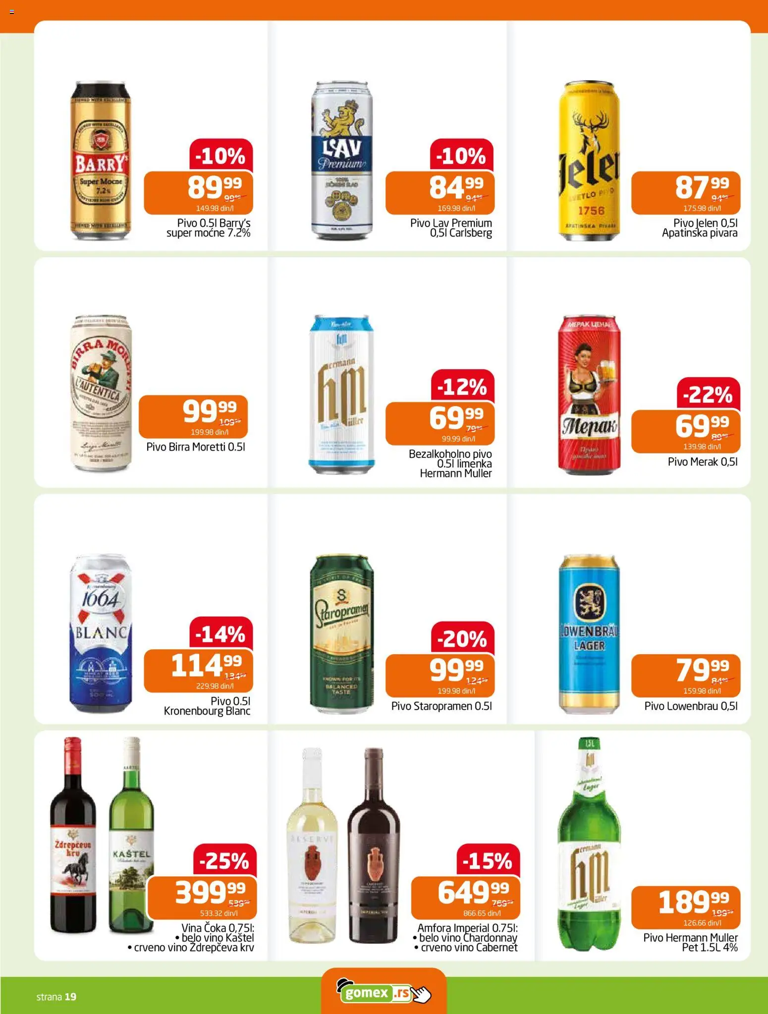 Gomex katalog - važi od 03.12.2025 | Strana: 19 | Proizvode: Chardonnay, Crveno vino, Belo vino, Vino