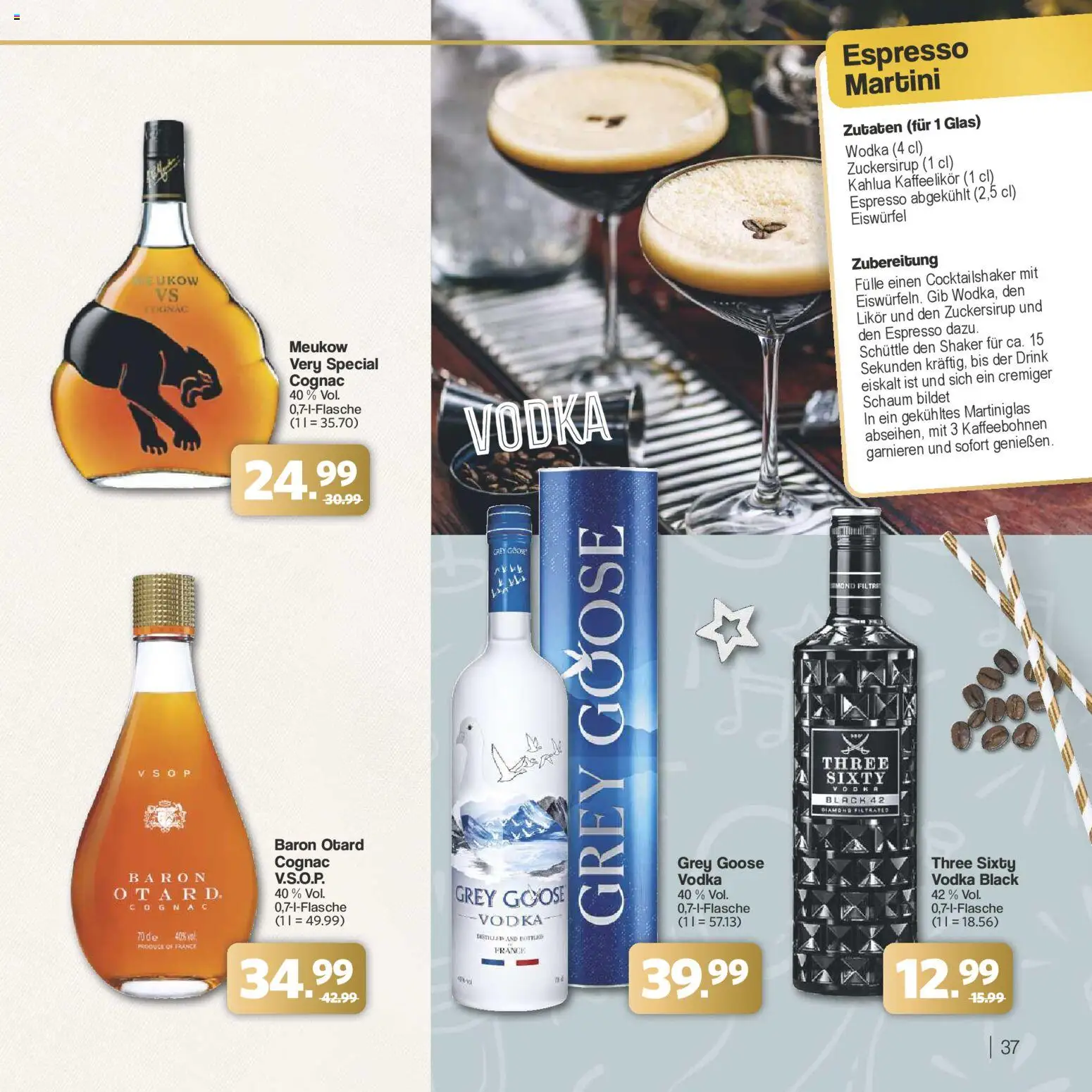 Famila Nordwest - Festliche Momente – gültig ab 24.11.2025 | Seite: 37 | Produkte: Martini, Likör, Vodka, Wodka