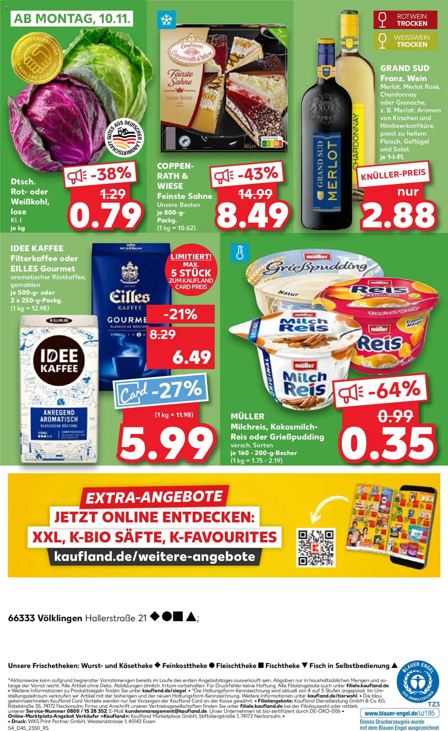 Kaufland prospekt Völklingen	 – gültig ab 06.11.2025 | Seite: 54 | Produkte: Milch, Rotwein trocken, Merlot, Fisch