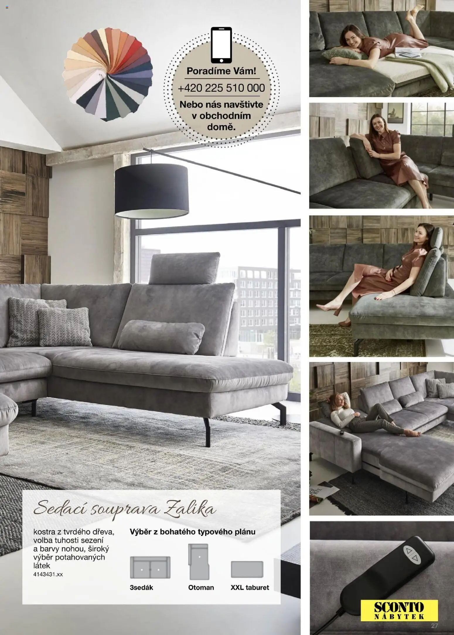 Sconto nábytek katalog - Sedačky Polipol od 01.01.2025 | Strana: 27 | Produkty: Sedací souprava, Taburet, Nábytek, Barvy