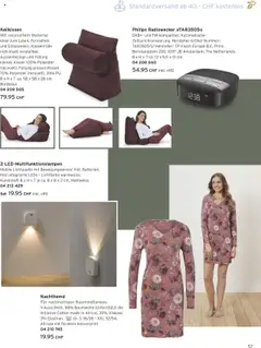 Tchibo Aktionen ab 10.10.2025 gültig | Seite: 57 | Produkte: Kissen, Radiowecker, Fernsehen, Philips