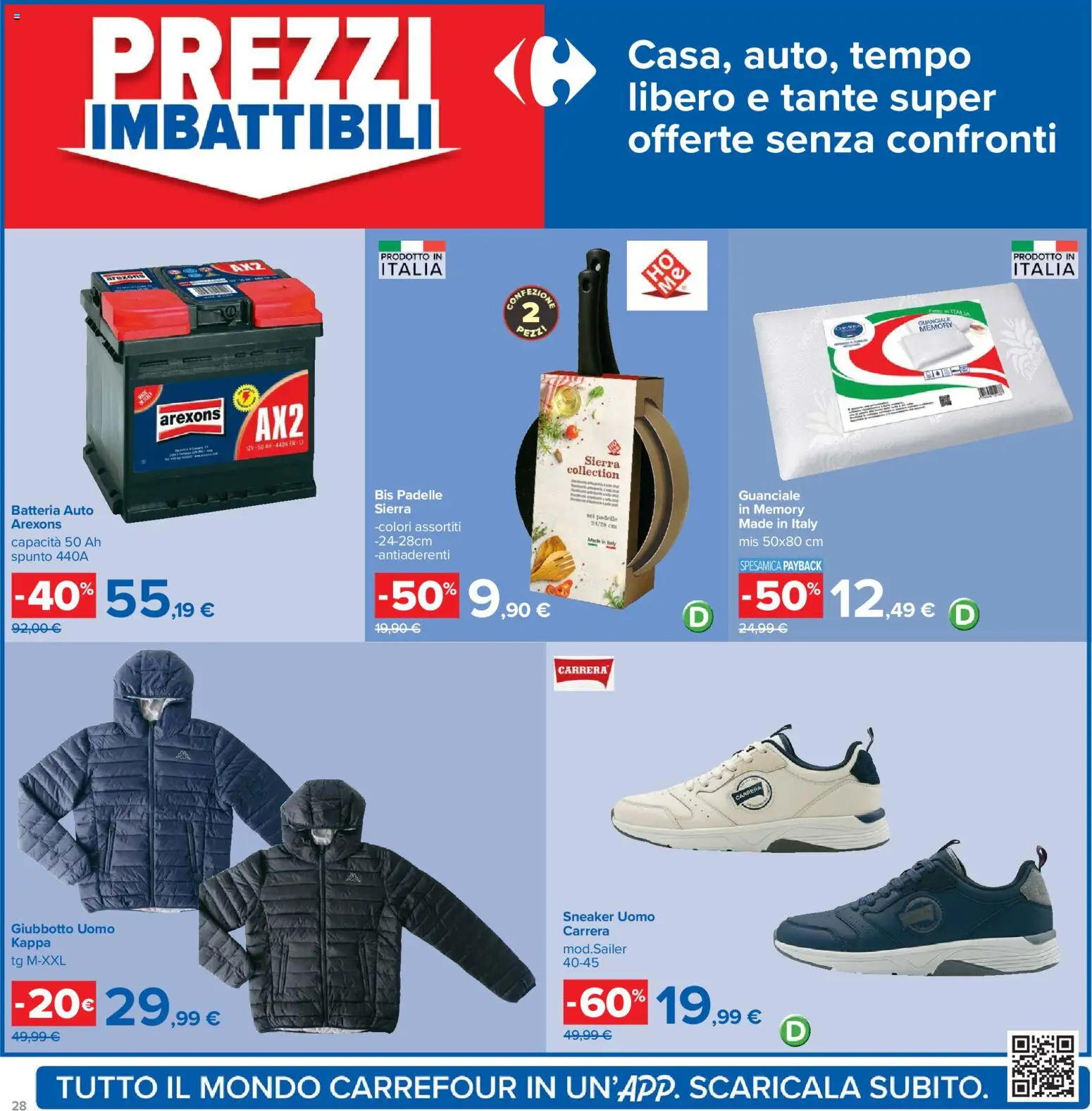 Volantino Carrefour del 27.01.2026 | Pagina: 28 | Prodotti: Batteria, Guanciale