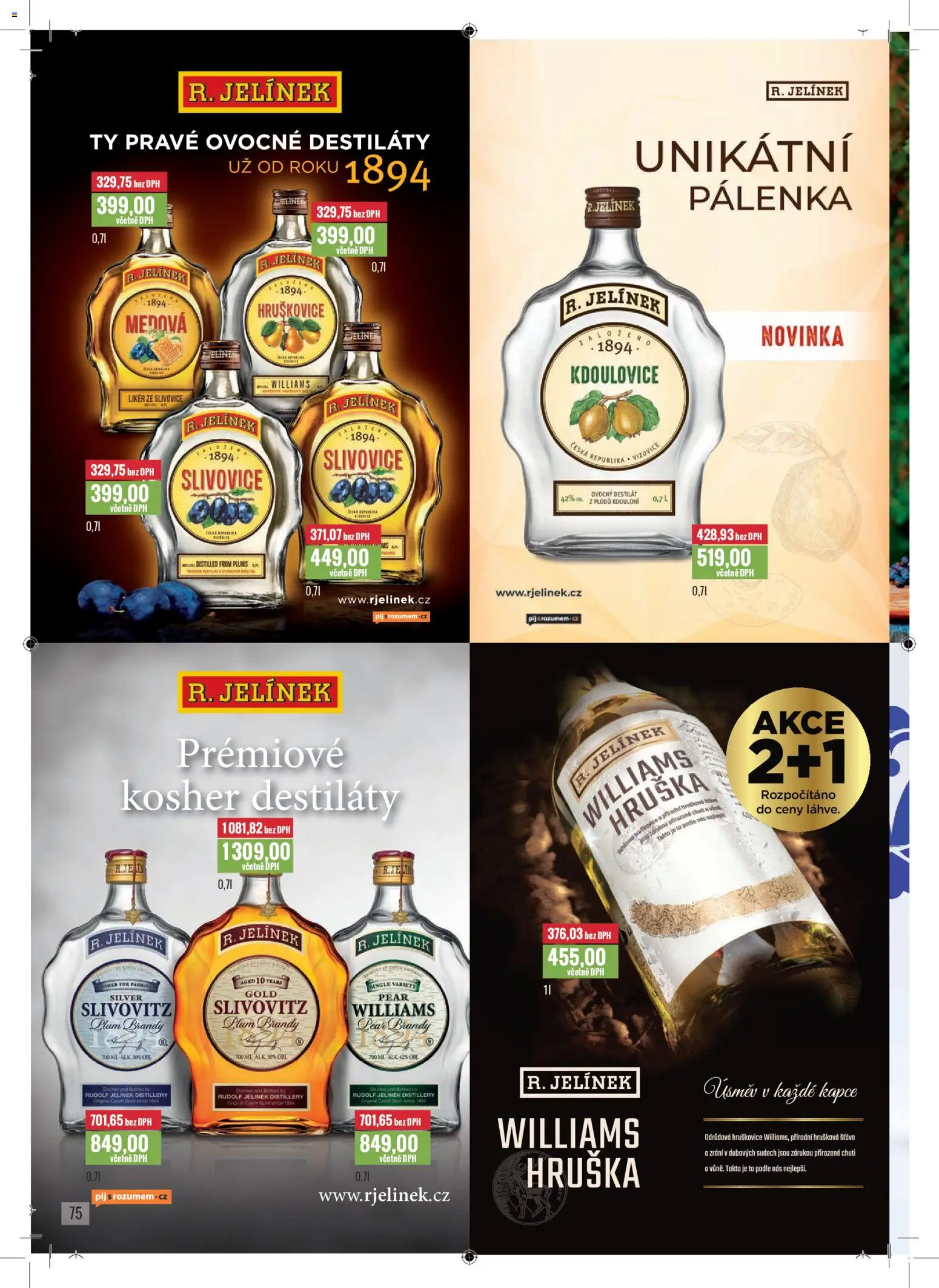 Ratio leták od 01.11.2025 | Strana: 76 | Produkty: Hruškovice, Likér, Slivovice, Jelínek