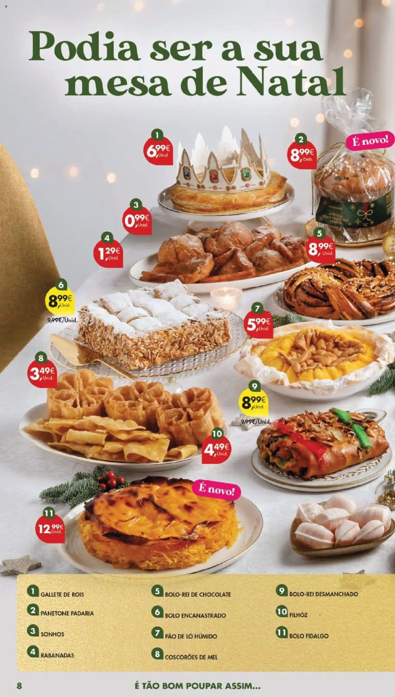 Pingo Doce folheto │ válido de 02.12.2025 | Página: 8 | Produtos: Padaria, Bolo, Pão, Chocolate