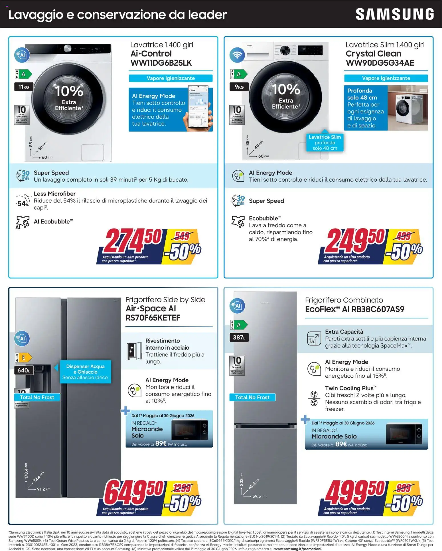 Volantino Trony del 28.04.2026 | Pagina: 9 | Prodotti: Compressore, Freezer, Lavatrice, Data