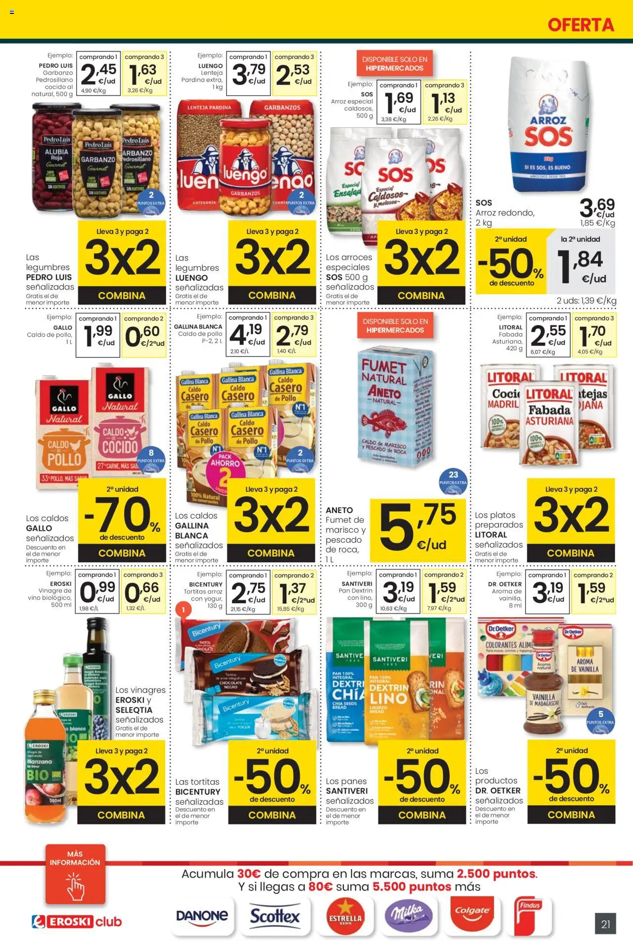 Eroski - Precio más bajo  │ válido desde el 02.10.2025 | Página: 21 | Productos: Pan, Vino, Arroz, Pescado