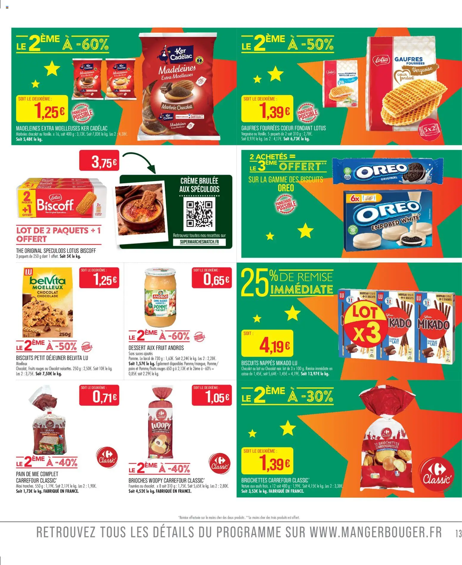 {H1} | Page: 15 | Produits: Pain de mie, Chocolat, Gaufres, Biscuits