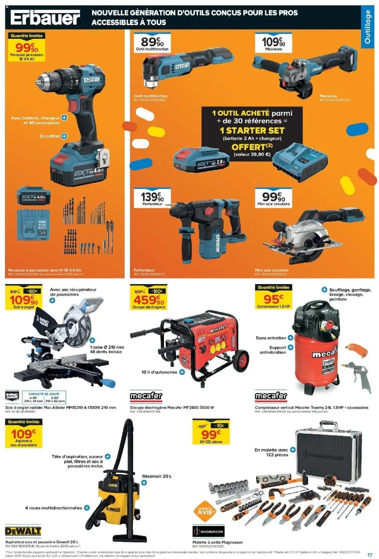 {H1} | Page: 17 | Produits: Compresseur, Aspirateur, Mais, Scie circulaire