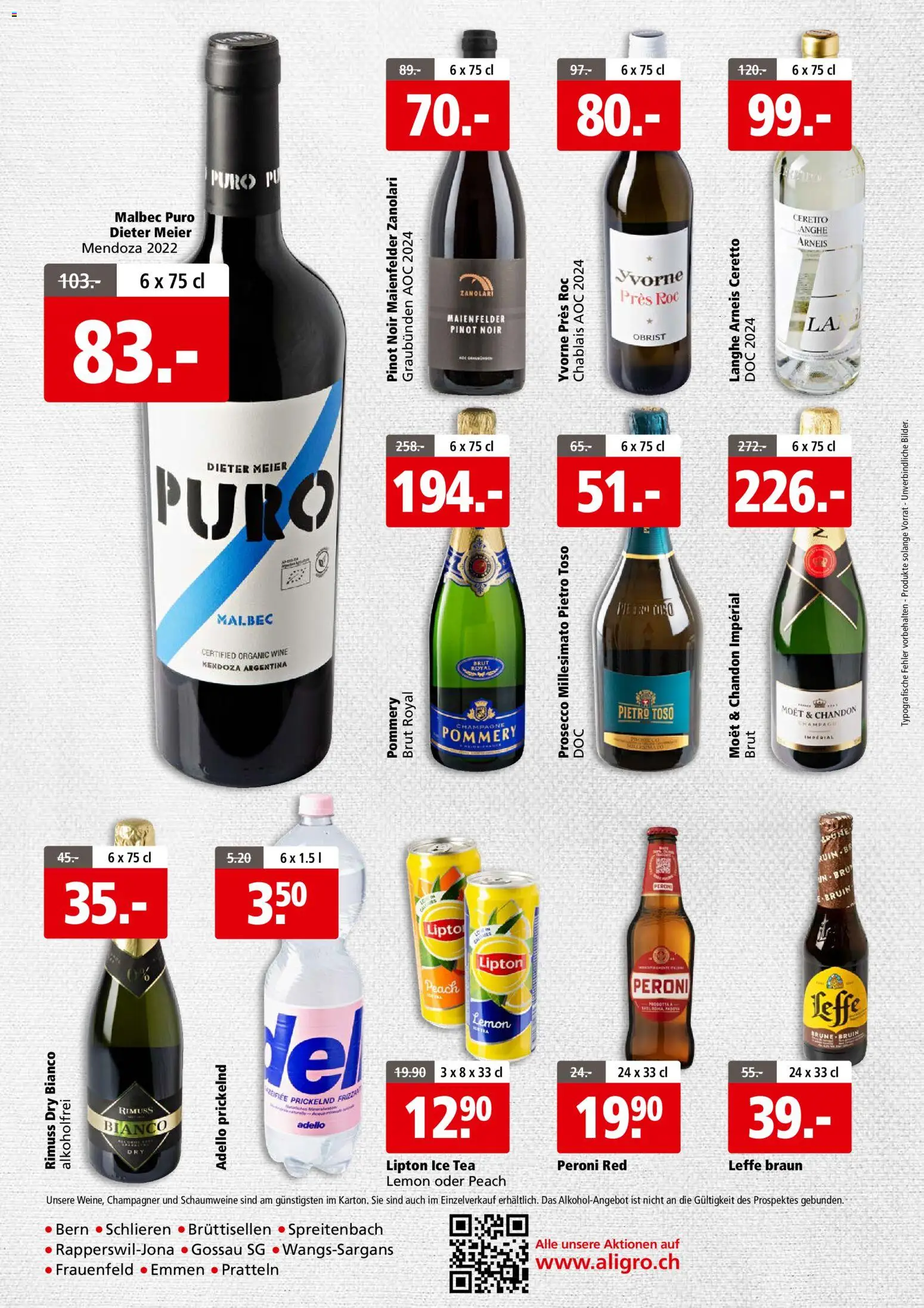 Aligro Aktionen Business Schlieren, Gossau SG, Frauenfeld, Rapperswil-Jona, Sargans, Bern, Brüttisellen, Pratteln, Emmen, Spreitenbach – gültig ab 24.11.2025 | Seite: 4