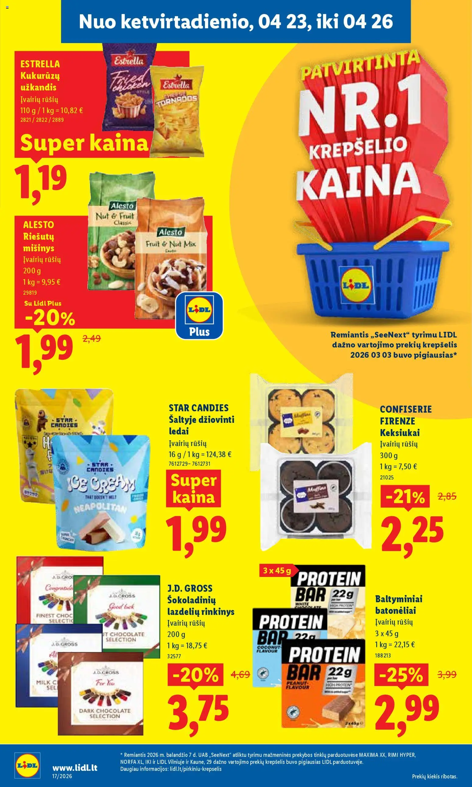 LIDL akcijos nuo 20.04.2026 | Puslapis: 30 | Prekių: Ledai, Krepšelis