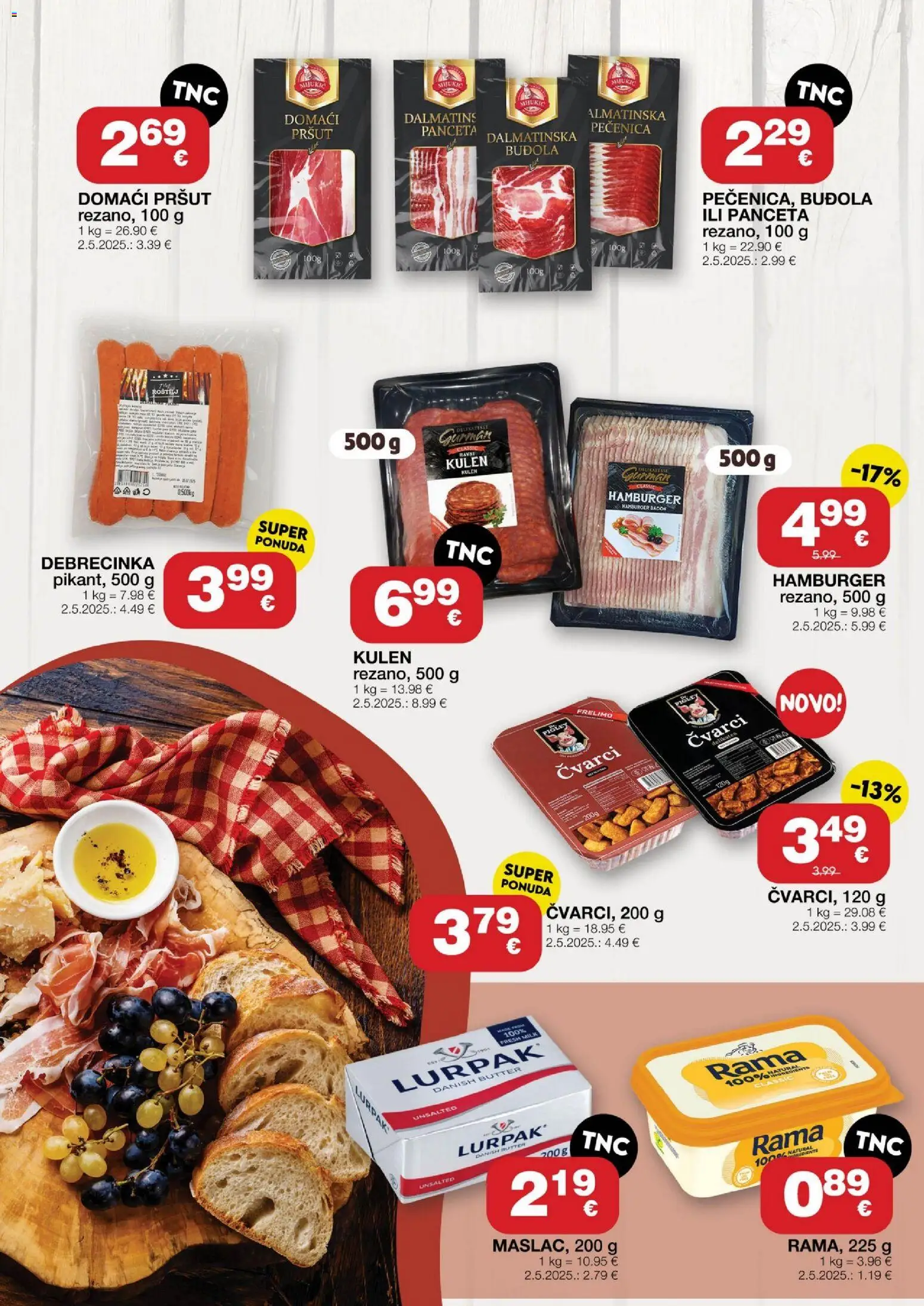 Stanić Diskont katalog | vrijedi od 16.04.2026 | Stranica: 8 | Proizvodi: Buđola, Hamburger, Kulen, Panceta